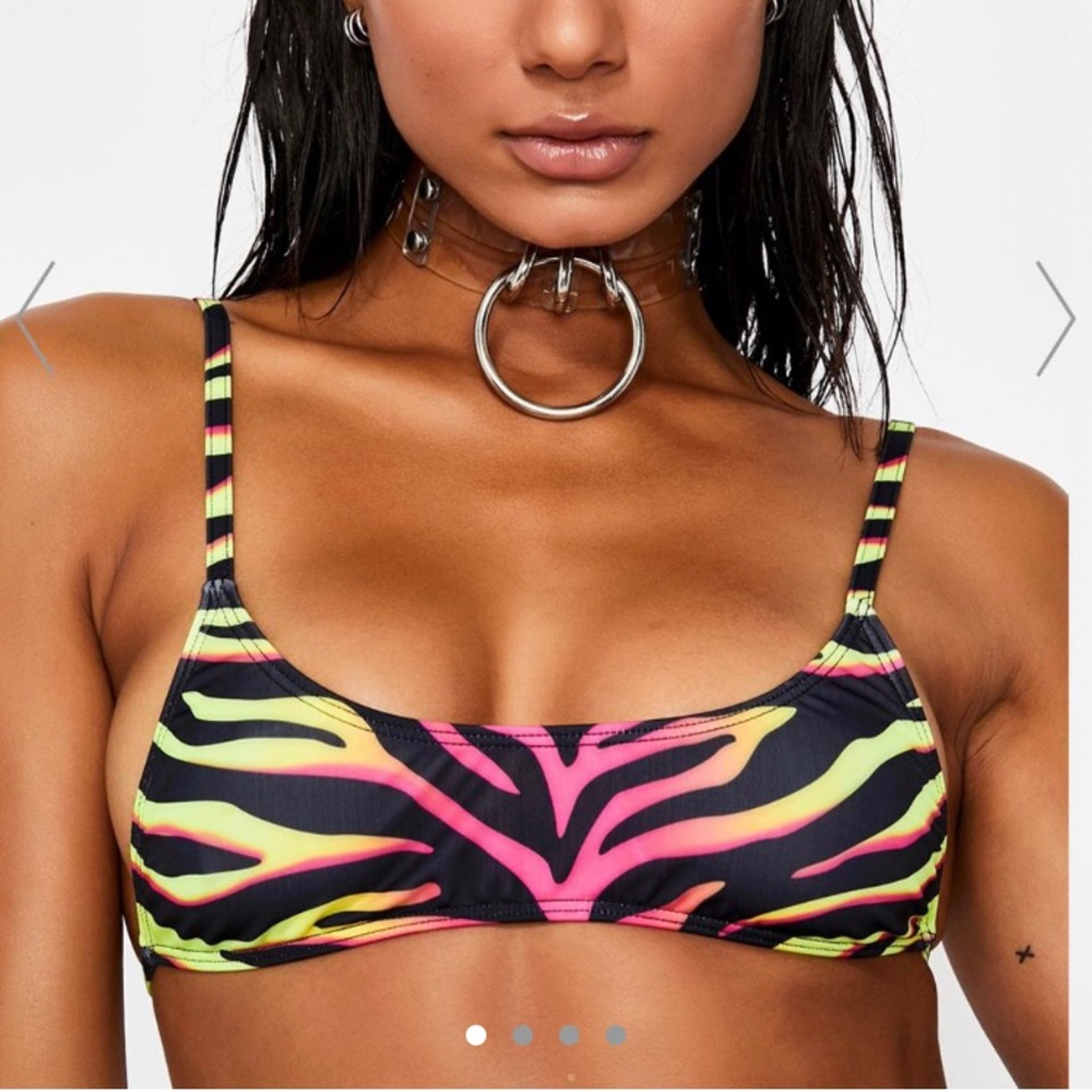 Tiger Print Bikini Top
